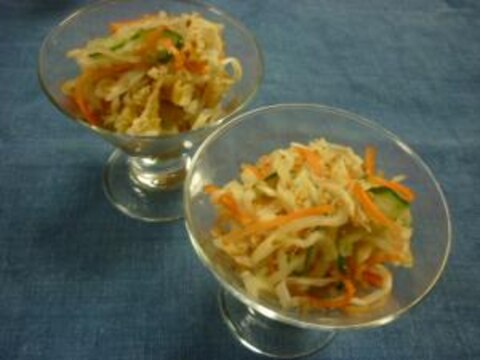 常備の干物で ☆ 切干し大根の酢の物
